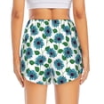 thumbnail image 3 of Picia Blue Sunflowers Pattern Women's 2 in 1 Athletic Running Shorts High Waisted Workout Casual Gym Sweat Shorts with Comfy Liner Zipper Pockets-Medium, 3 of 9
