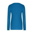 thumbnail image 6 of Women's Long Sleeve Shirts Women's Long Sleeve Pullover Solid Color Round Neck Fixed Buckle Fashion Casual Base Shirt, S-2XL, 6 of 6
