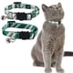 thumbnail image 1 of Coomour 2 Collares De Gato De Halloween Con Patrón De Rayas Mágicas Ajustables Con Linda Campana Para Gatos Gatitos (Verde) Cuello: 7 A 11 Pulgadas, 1 of 1