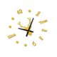 thumbnail image 2 of Monstrate Calcomanía de reloj despertador, pegatina de reloj de bajo ruido, decoración acrílica, reloj de pared ajustable DIY, café Decoración del hogar Oro, 2 of 6