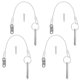 thumbnail image 1 of CHAO Paquete de 4 pasadores de liberación rápida, diámetro del pasador superior de 6,3 mm, longitud total de 51 mm, longitud efectiva de 40 mm con cables de acero inoxidable 316, 1 of 5