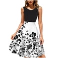 thumbnail image 3 of TaTaai V Neck Long Sleeve Casual Dress for Women 2025 Solid Color Loose Fit Elastic Cuffed Sleeves Mid Calf Length Soft Comfortable Daily Wear Gift, 3 of 7