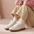 thumbnail image 4 of Cushionaire Kid's Belinda Lace Detail Casual Sneakers for Girls – Cute and Stylish Ribbon Lace-Up Girls Shoes with Soft Cushion Support, 4 of 33