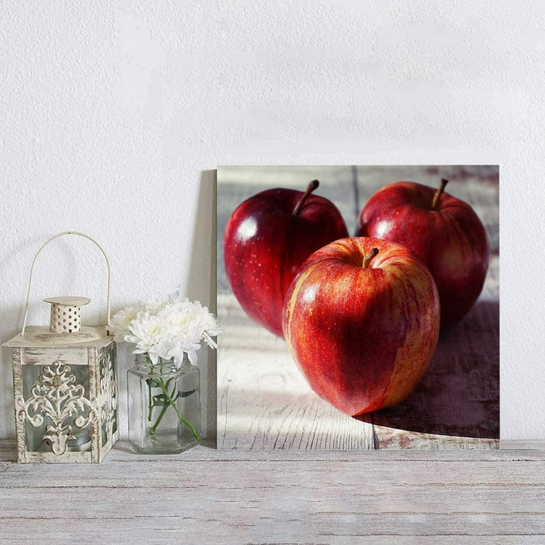 Canvas Print Wall Art for Bathroom Kitchen Wall Decor 3D Red