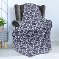 thumbnail image 4 of Mexican Soft Flannel Fleece Throw Blanket, Sugar Skull Pattern with Latin American Culture Motifs, Cozy Plush for Indoor and Outdoor Use, 70" x 90", Blue Violet White, by Ambesonne, 4 of 5
