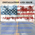 thumbnail image 3 of 1 Pcs 2D Flat License Plate Covers & Frames, American Flag with Beach For Decorative Front, Waterproof For Decoration Aluminum License Plate Covers & Frames Cover For Men Women, 12" X 6", 3 of 7