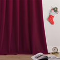 thumbnail image 2 of Joydeco Cortinas Navideñas 100% Opacas De Terciopelo Rojo, 96 Pulgadas De Largo, 2 Paneles, Juego De Cortinas Opacas Para Dormitorio, Sala De Estar, Cortinas Con Aislamiento Térmico De Lujo, Bolsillo, 2 of 5