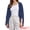 Dark Blue, variant on Women's Linen Cardigan 3/4 Sleeve Open Front Lightweight Shrug M Apricot
