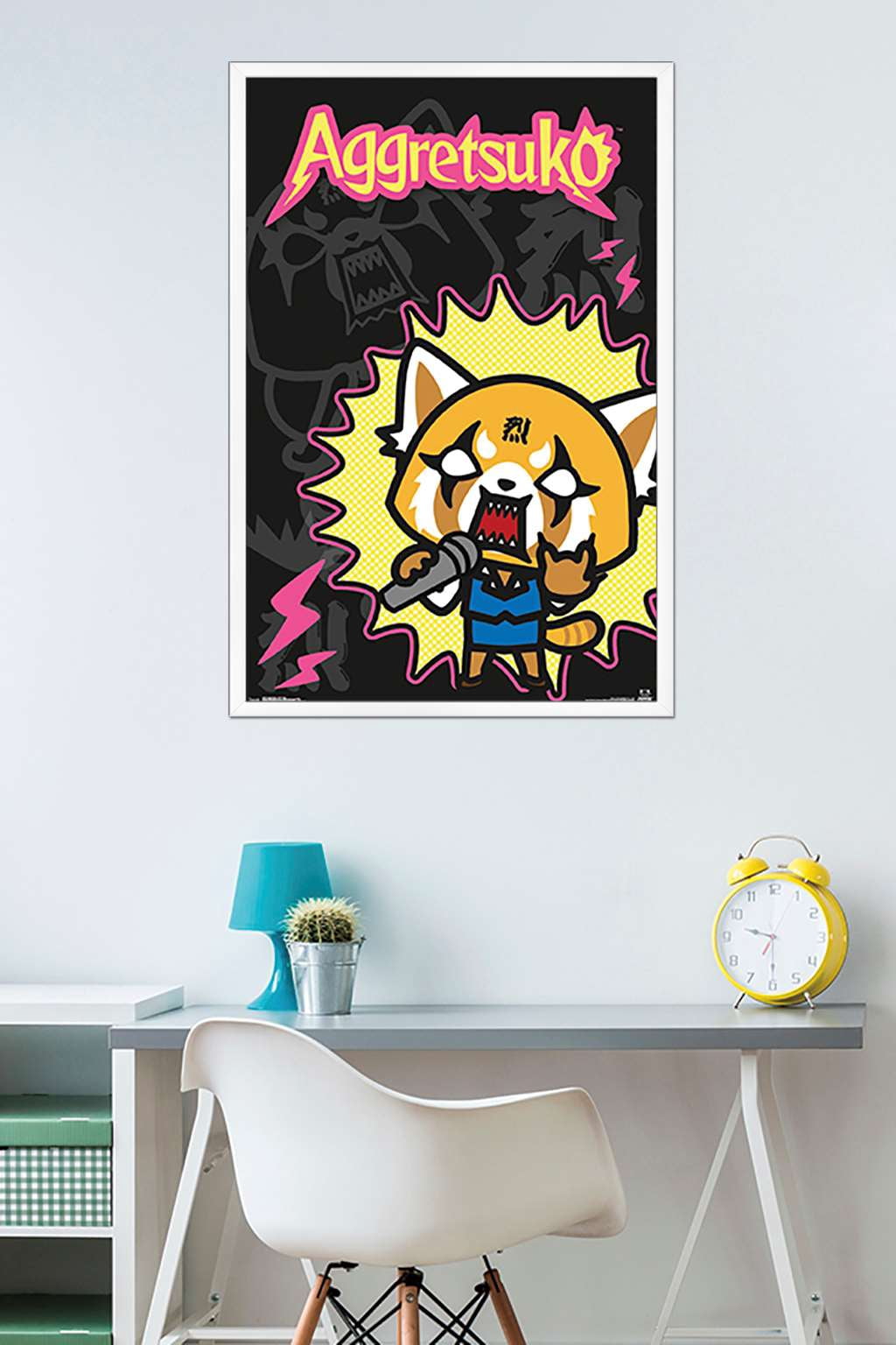 Aggretsuko - Rock Out Wall Poster, 22.375" x 34", Framed