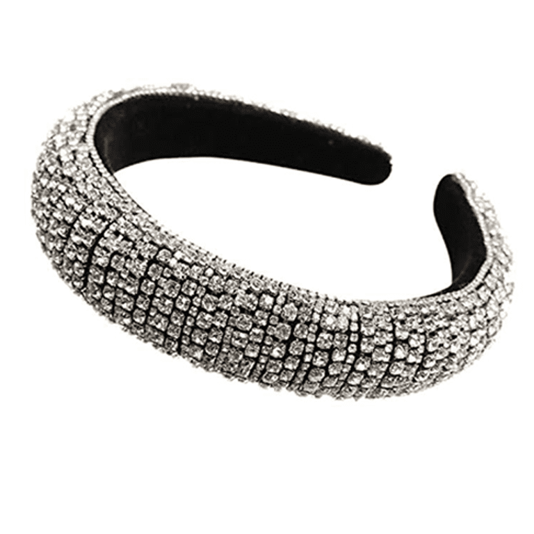 Handmade Rhinstone, crystal & beaded black Headband Amazon.com : Youllyuu Handmade Crystals Headbands Rhinestone  main image 3