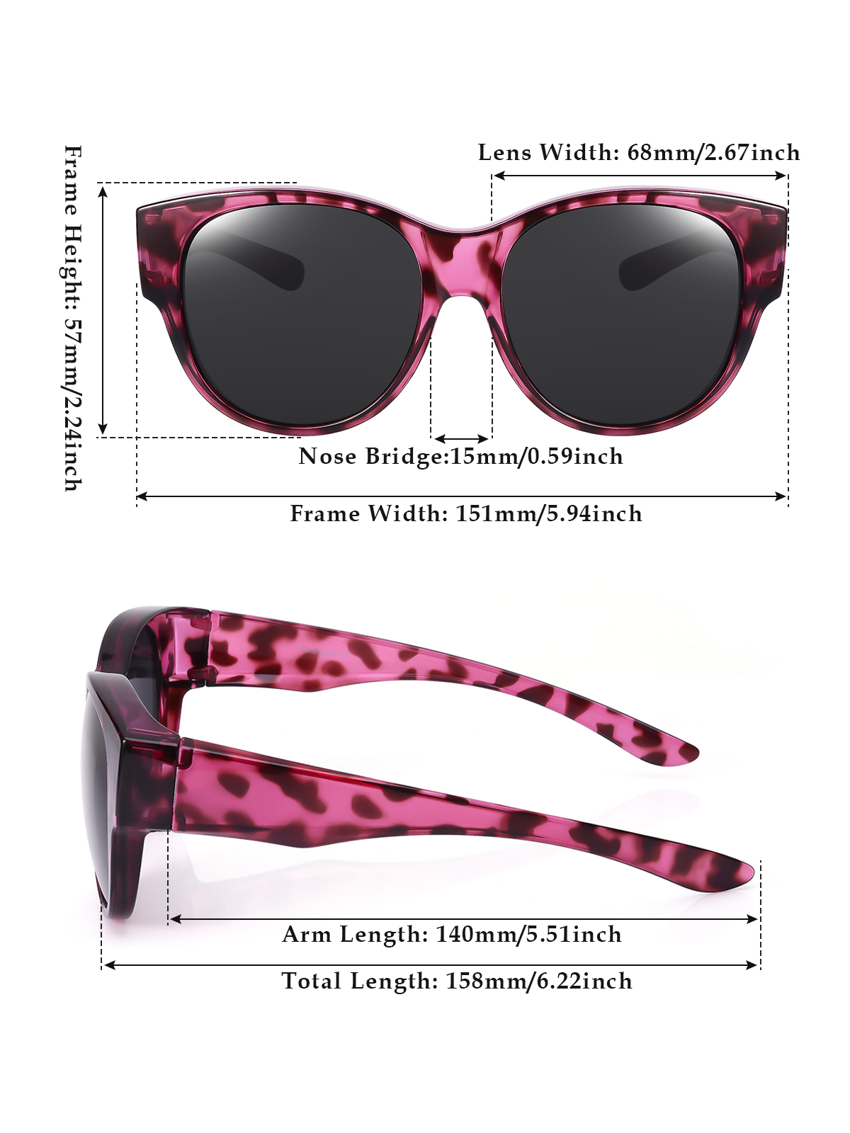 TINHAO Polarized Fit-Over Sunglasses with Hard Case photo 6