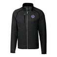 thumbnail image 2 of Men's Cutter & Buck Heather Charcoal South Bend Cubs Big & Tall Mainsail Sweater-Knit Full-Zip Jacket, 2 of 3