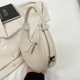 thumbnail image 3 of MesaSe Sac de Transport Demi-Lune Mode Sac Hobo Couleur Unie pour Vacances de Week-End, 3 of 10