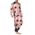 thumbnail image 2 of Uemuo Chibi Axolotl Sakura Fantasy Pattern 2-Piece Loungewear Set - Men’s Soft Sleepwear, Cozy Winter PJs, Comfy Sleep Set-X-Large, 2 of 7