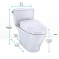 thumbnail image 6 of Toto MW4423046CEFGA-01 Nexus Toilet with Auto Flush Bidet Seat, Cotton White - 2 Piece, 6 of 16