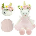 thumbnail image 5 of 17"H Dancing Unicorn Stuffed Doll Toddle Little Girls Cartoon Gifts Toys Ballerina Unicorn Plush Toys, Pink, 5 of 6