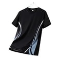 thumbnail image 6 of JTSRKL Mens Quick Dry Shirts Printed Crewneck Short Sleeve Breathable Lightweight Tees Summer Gym Training Big Size Active Sport Tops, 6 of 9
