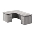 thumbnail image 1 of Scranton & Co Engineered Wood 60W Standing L Desk with Drawers in Platinum Gray, 1 of 8
