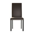 thumbnail image 2 of Castle Place Contemporary Comfort 6-pieces Faux Leather Upholstered Dining Chairs, Black, 2 of 8