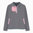 thumbnail image 4 of Towmus Sweatshirt for Women Plus Size Fuzzy Fleece Jacket Color Block Button Long Sleeve Pullover Casual Sweatshirts Tops, 4 of 6