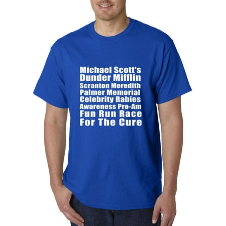 Michael Tree - New Way 980 - Unisex T-Shirt Michael Scott Dunder Mifflin Rabies Awareness 3XL Royal Blue