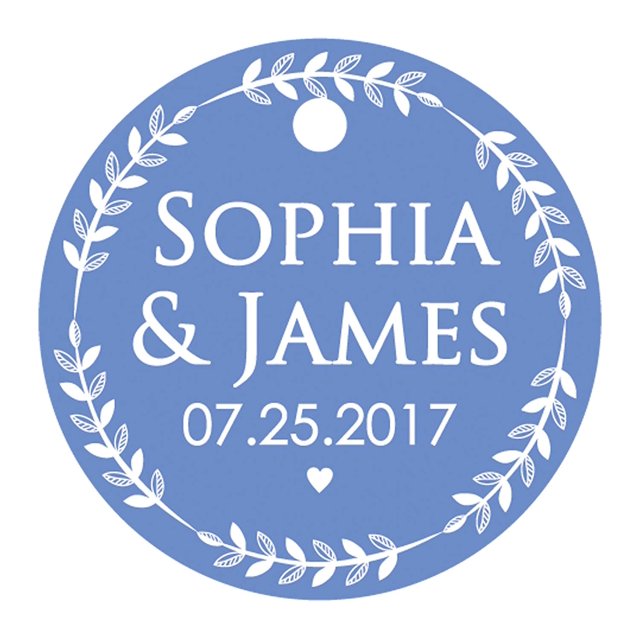 100 PCS Custom Made Round Hang Tags Personalized Wedding Favor Gift Paper Tags