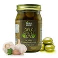 thumbnail image 5 of Green Jay Gourmet Garlic Stuffed Olives – Stuffed Green Olives for Cocktail Garnish & Cheese Board Recipes – Dirty Martini Olives & Cocktail Olives – Gourmet Olives – All Natural – Large – 16 Ounces, 5 of 5