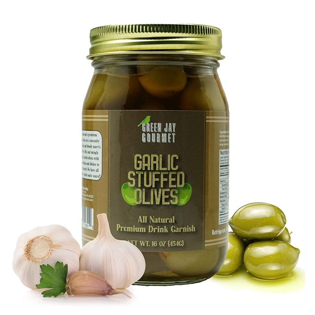 Green Jay Gourmet Garlic Stuffed Olives Stuffed Green Olives for