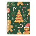 thumbnail image 7 of FORMRS 1-Subject Spiral Notebook 8" x 5" College Ruled 60 Refillable Sheet A5 Hard Cover, 2 Pack, Beige Christmas Gingerbread, 7 of 7