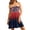 Deep Red, variant on American Flag Smocked Ruffled Strapless Dresses for Women 4th of July Dress USA Flag Patriotic Pattern Dresses