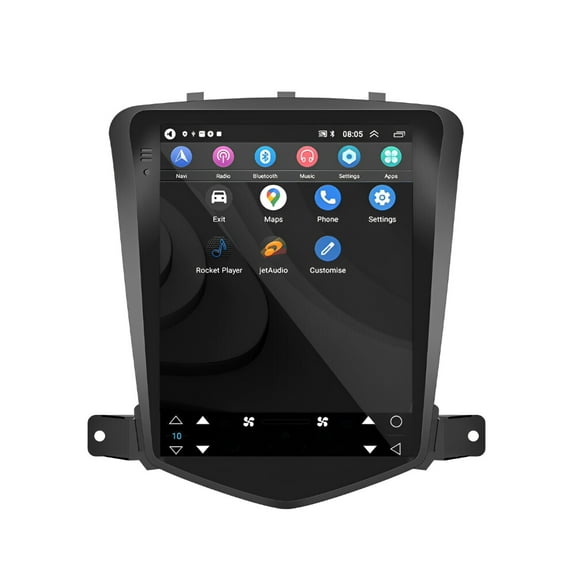 LICHENGTAI Car Stereo for Chevrolet Chevy Cruze 2009-2015 9.7" Touchscreen Radio 2 64G with Wireless CarPlay & Android Auto GPS Navi WiFi Bluetooth FM with 12-LED Backup Camera