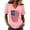 Pink #57, variant on Evdexr Women's 250th Anniversary Usa T Shirt 4th Of July V Neck Shirts Patriotic Short Sleeve Stars and Stripes Tops 1776 2026 Red Blue and White Lightweight Tees Orange XL