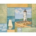 thumbnail image 2 of Paul Brent 34x28 Gallery Wrapped Canvas Wall Art Titled - Lighthouse Collage II, 2 of 4