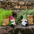 thumbnail image 5 of Taicans Gnome Planter, Whimsical Resin Garden Decor with Drainage Hole, Unique Indoor Outdoor Planter Pot for Succulents, Gift for Garden Lovers,5in, 5 of 6