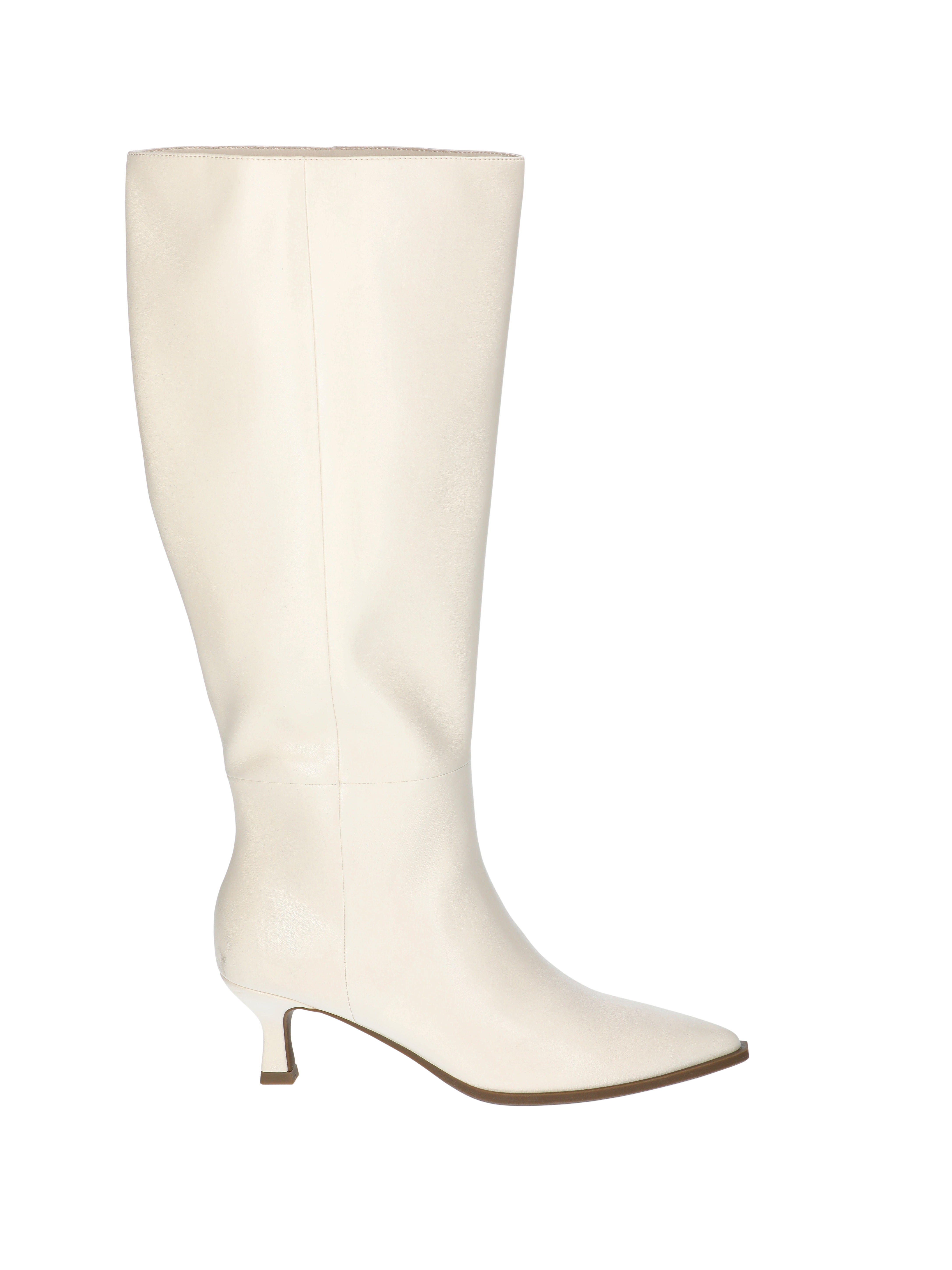 Madden NYC Women's Faux Leather Knee High Boots with Kitten Heel, Wide Calf Available