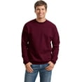 thumbnail image 3 of Hanes Ultimate Cotton Adult Crewneck Sweatshirt, L, Maroon, 3 of 7