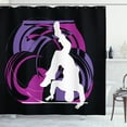 thumbnail image 1 of Hip Hop Shower Curtain, Youth Person Silhouette Doing Head Spin Move on the Floor Colorful Image Print, Fabric Bathroom Set with Hooks, 69W X 84L Inches Extra Long, Multicolor, by Ambesonne, 1 of 3