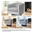 thumbnail image 2 of Swivel Accent Chair for Living Room Barrel Club Chair, Modern Velevt Upholstered Barrel Swivel Chair-Gray, 2 of 6