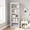 Antique White, variant on Rugerasy 5 Tier Book Shelf,Farmhouse Book Case,67.4" Tall Shelf with Storage,Wooden Bookshelves for Living Room,Home Office-Brown（ 67.4" H x 24.6" W x 12.8" D）,Dark Oak