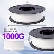 Epelay PLA Plus 3D Printer Filament, 1.75mm, 1kg Spool, White, Compatible with Most FDM Printers