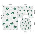 thumbnail image 3 of White Christmas Tree Pattern Bathroom Rugs Sets 3 Piece,Toilet Cover Set,Absorbent Non Slip Bathroom Mats Sets with U-Shaped Contour Rug Toilet Rug Set, 3 of 5