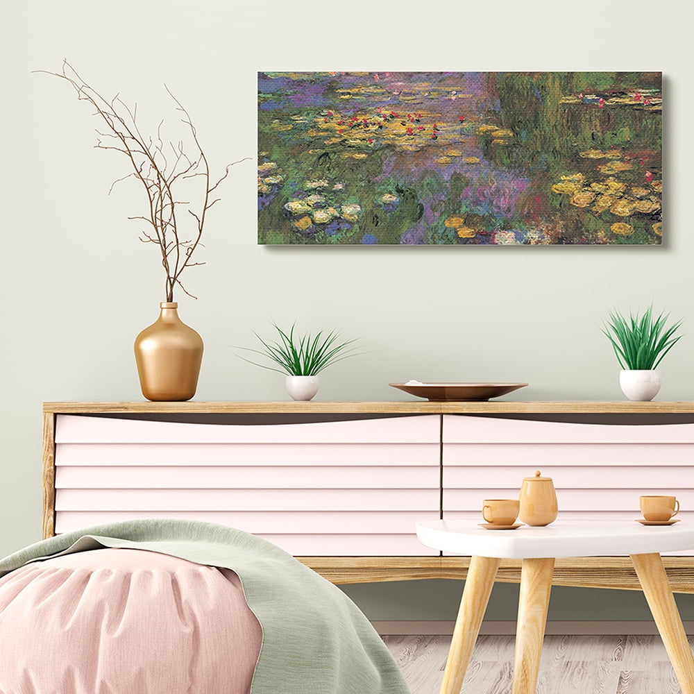 Stupell Industries Vibrant Traditional Painting Water Lilies Detail Monet Canvas Wall Art by Claude Monet