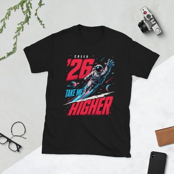 LOVETEE Creed 26 Take Me Higher T-Shirt, Rock Band Fan Gift, 90s Grunge Music Lover Graphic Tee, Alternative Rock Shirt, Navy S