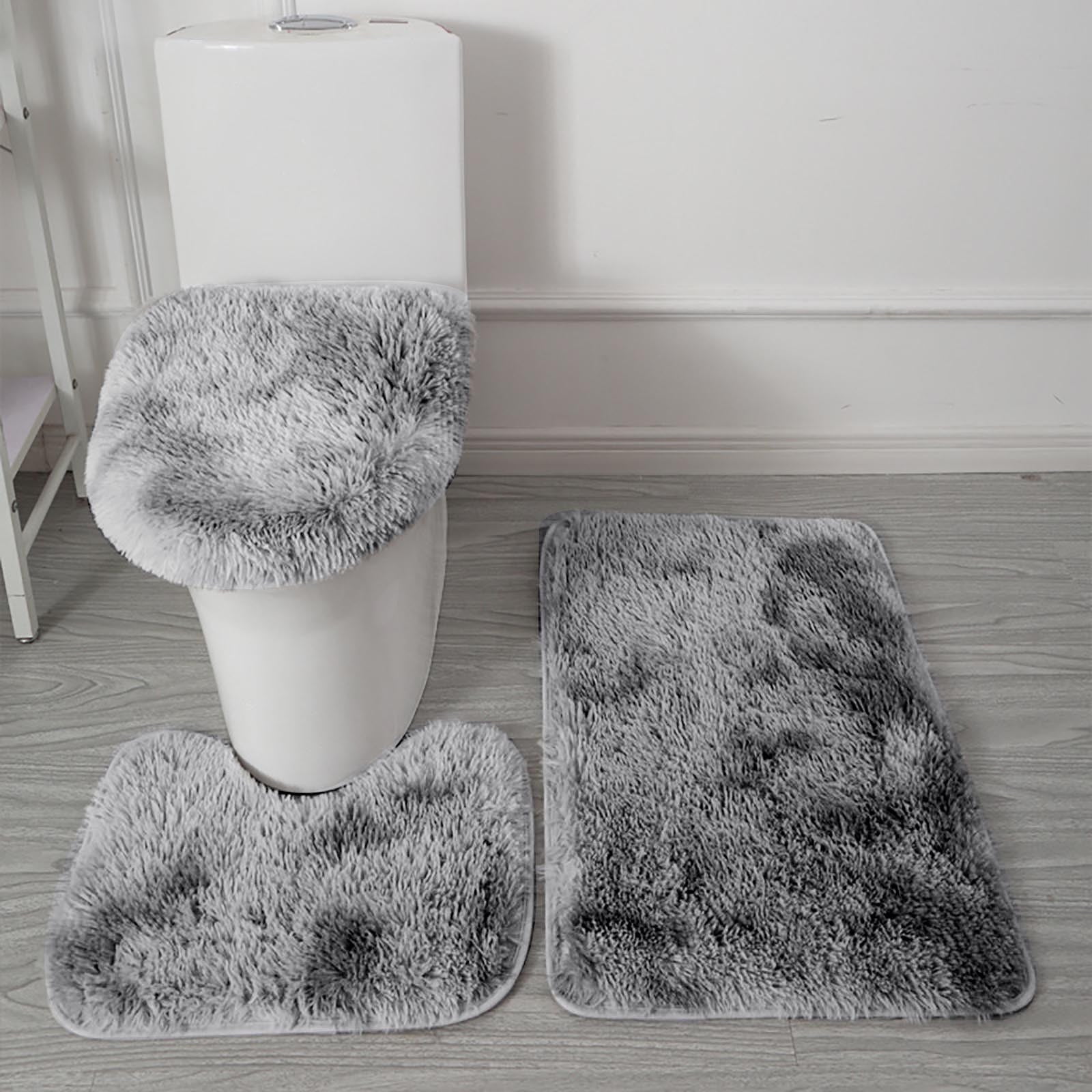 Home Decoration Iumwxz Toilet Rug Toilet Mat Tie Dyed Plush Carpet Plush Toilet Three Piece Set Non Slip Mat Bath Mat Bathroom Toilet Rugs Home Savings