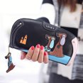 thumbnail image 2 of Stylago Women's Leather Wallet Cartoon Pattern Zipper Credit Card Holder Ladies Cellphone Clutch Bag Shopping Purses black, 2 of 6
