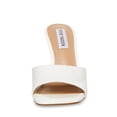 thumbnail image 3 of Steve Madden SIGNAL WHITE LEATHER Square Open Toe Heeled Sandal (9, WHITE LEAT), 3 of 5