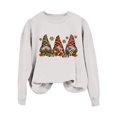 thumbnail image 1 of WEAIXIMIUNG Chandail en Molleton pour Femmes Col Rond Fermeture Éclair Mode de Noël Décontractée Imprimé Bonhomme de Neige Pull à Manches Longues Sans Chapeau, 1 of 6
