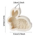 thumbnail image 3 of Silicone Flat Rabbit Candle With Raised Flower Pattern Standing Aromatherapy Rabbit Soap, 3 of 4