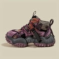 thumbnail image 5 of Men's Retro Color Block Running Shoes - Breathable, Non-Slip Athletic Sneakers with Rugged Tread for Hiking, Casual & Outdoor Wear - Purple, Gray & Brown Design, Versatile Running Shoes | Street Styl, 5 of 9