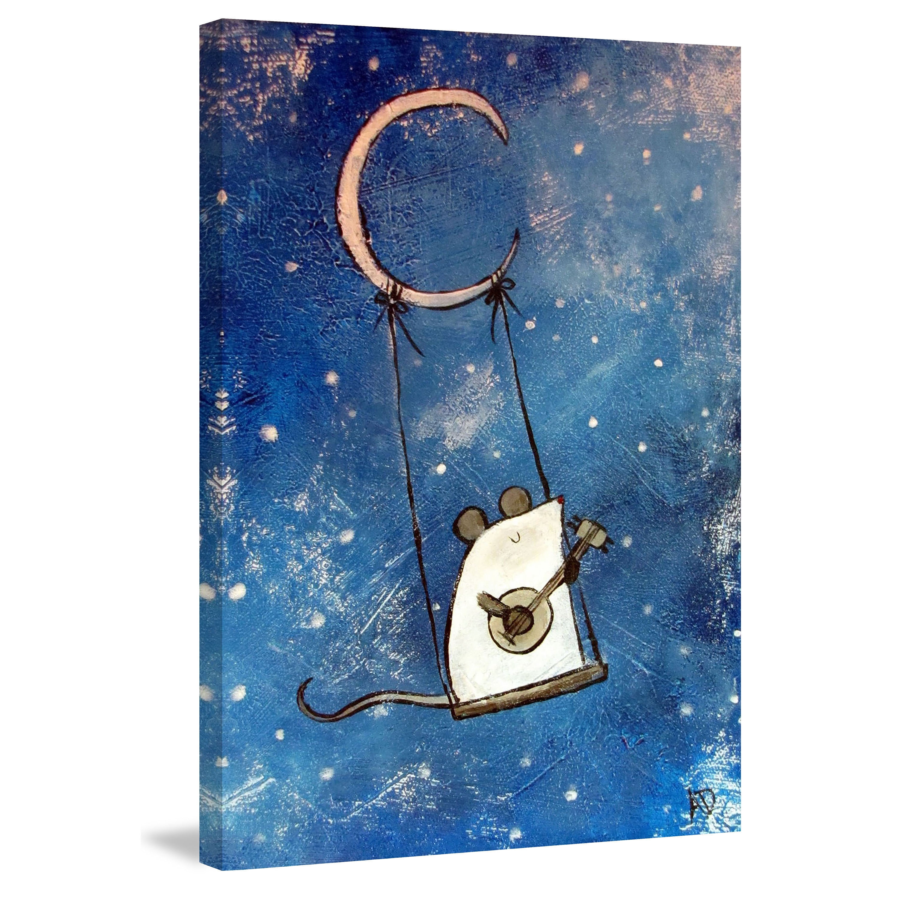 "Moon Swing" by Andrea Doss Painting Print on Wrapped Canvas